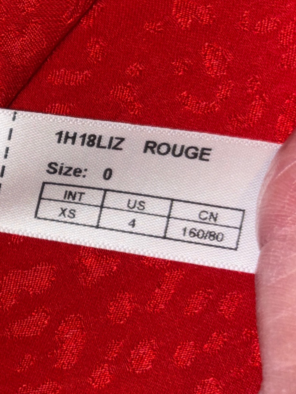 ba&sh Red Tonal Pattern Blouse – Size 4 - Picture 10 of 11